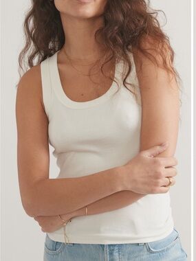 NEW🌈Marine Layer Lexi Ribbed tank top in white $54 size XL